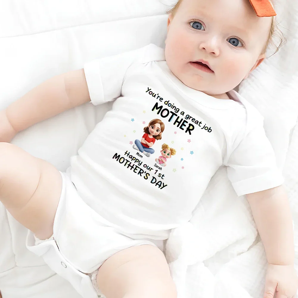 My Love For You Is Big New Mom - Personalized Baby Onesie - Image 5