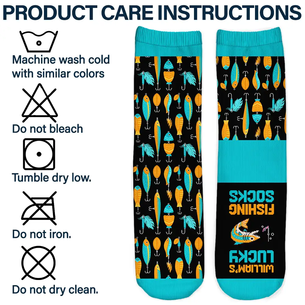 My Lucky Fishing Socks - Personalized Socks - Image 6