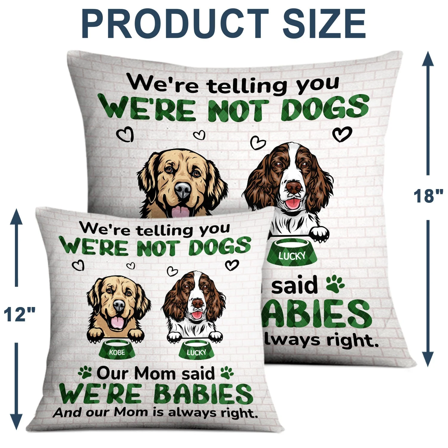 My Mom Said I‘m A Baby - Birthday, Loving, Funny, Gift For Dog Mom, Cat Mom, Cat Dad, Dog Dad, Pet Lover - Personalized Custom Pillow - Image 4