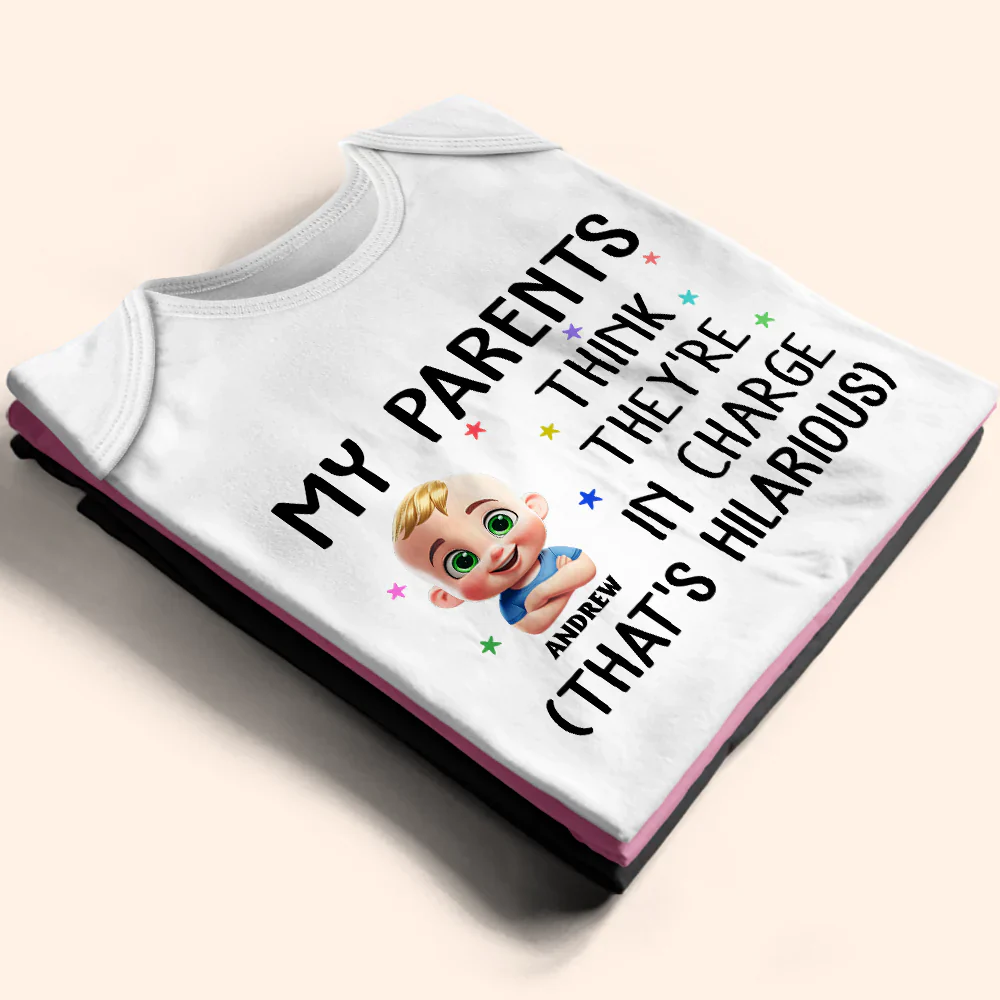 My Parents Think They're In Charge - Personalized Baby Onesie - Image 3
