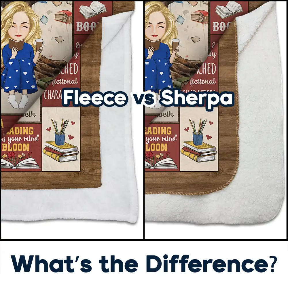 My Reading Blanket - Personalized Fleece Blanket, Sherpa Blanket - Image 4