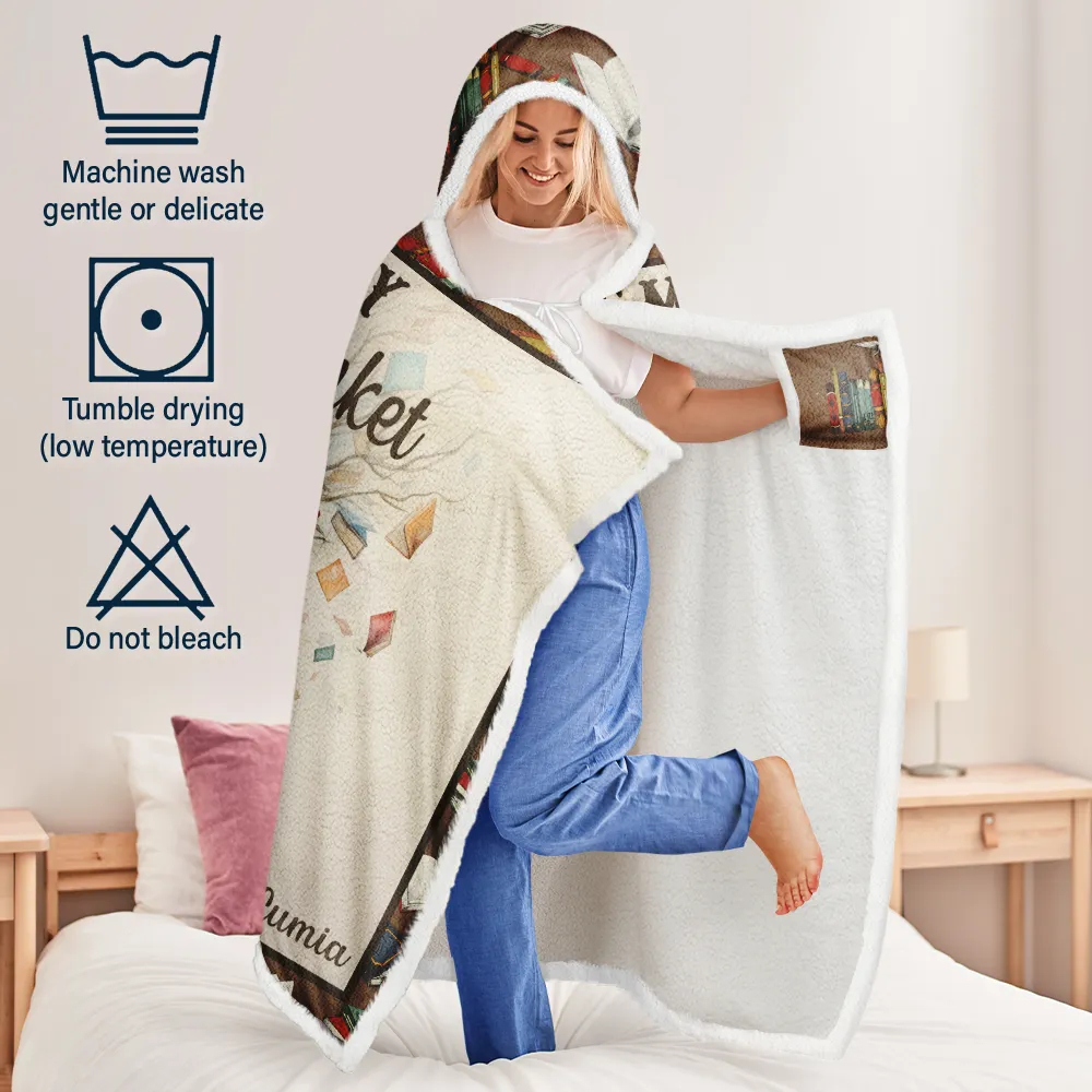 My Reading Blanket - Personalized Wearable Hooded Blanket - Image 5