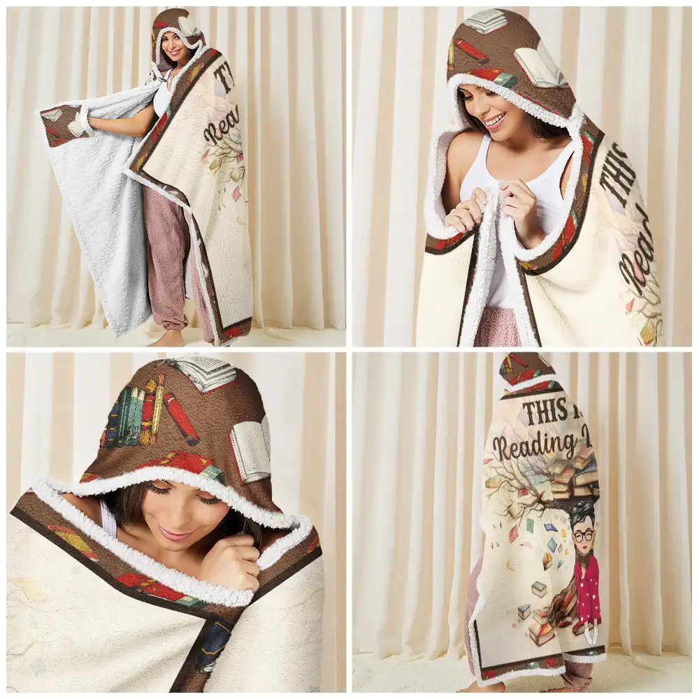My Reading Blanket - Personalized Wearable Hooded Blanket - Image 6
