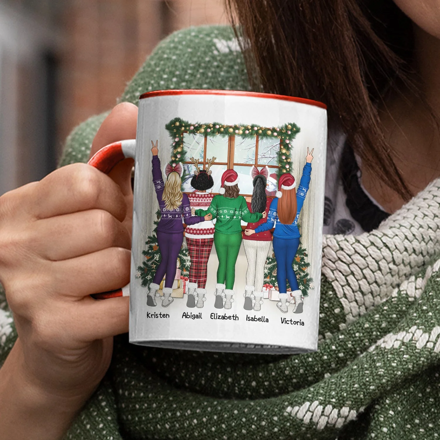 My Sister Has An Awesome Sister True Story - Christmas Gift For Girl, Bestie, Family - Personalized Accent Mug - Image 3