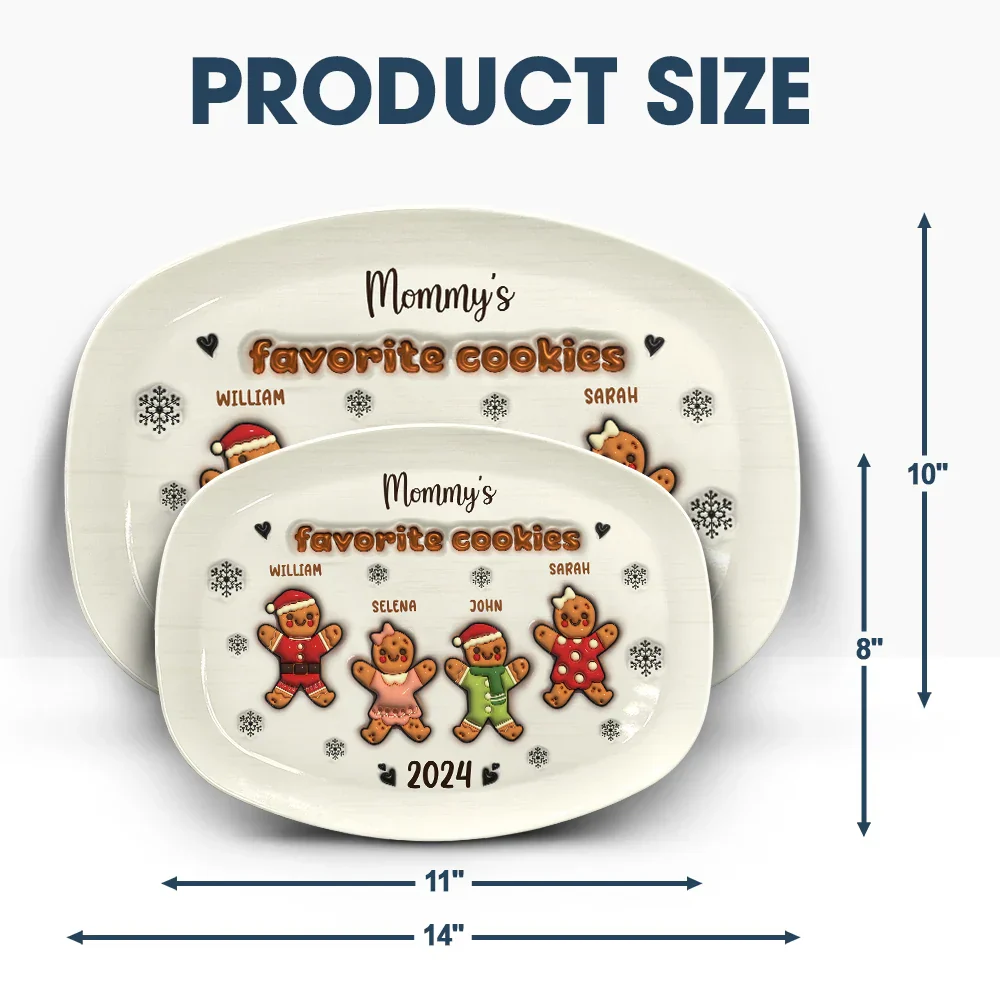 Nana Grandma Favorite Gingerbread Cookies - 3D Inflated Effect Printed Personalized Plate - Image 5