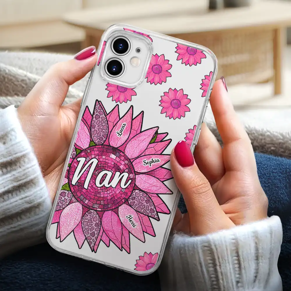 Nana Grandma Mom Birth Flowers - Personalized Clear Phone Case - Image 3