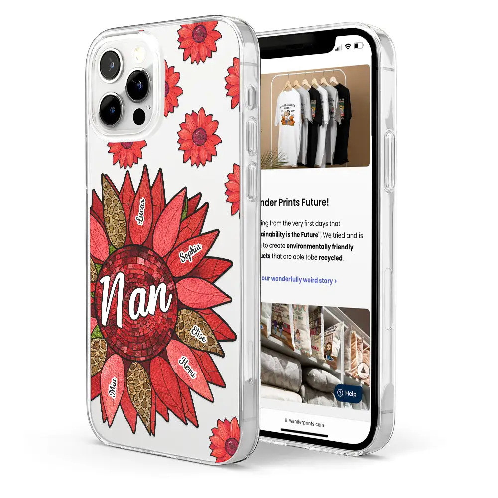 Nana Grandma Mom Birth Flowers - Personalized Clear Phone Case - Image 4