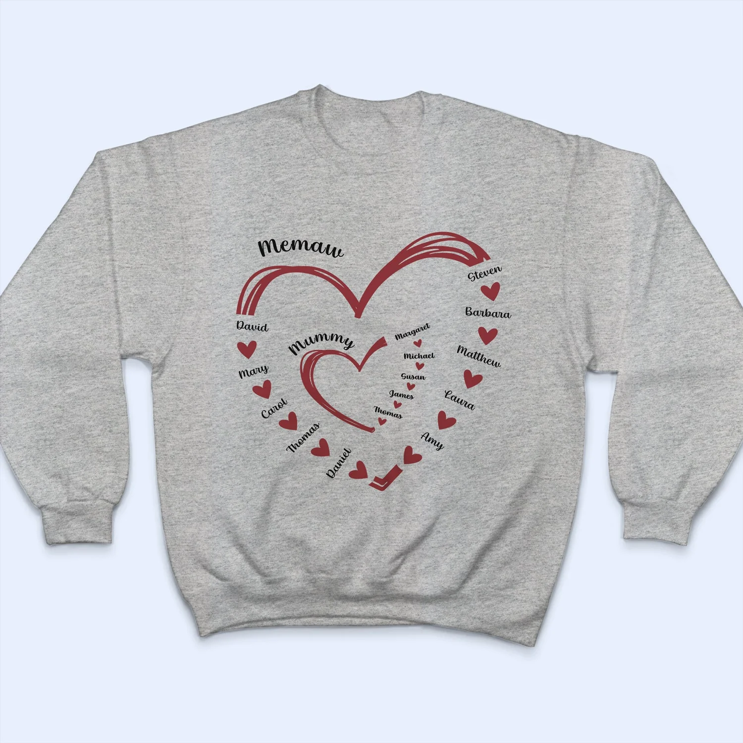 Nana Mama Little Hearts - Birthday, Loving Gift For Mom, Grandma - Personalized T Shirt - Image 5