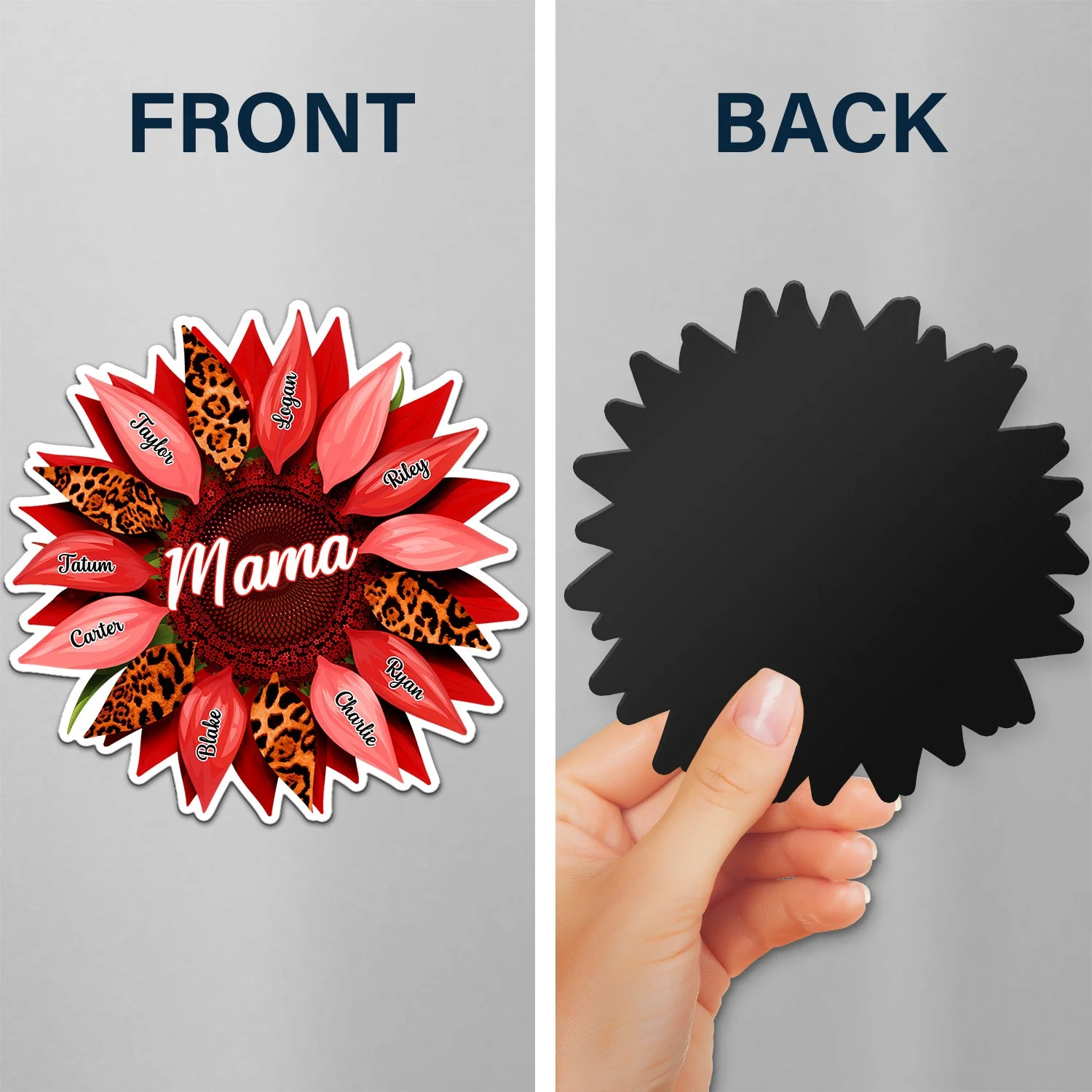 Nana, Mom, Auntie Family Sunflower - Birthday, Loving Gift For Mother, Grandma, Grandmother - Personalized Magnet - Image 4