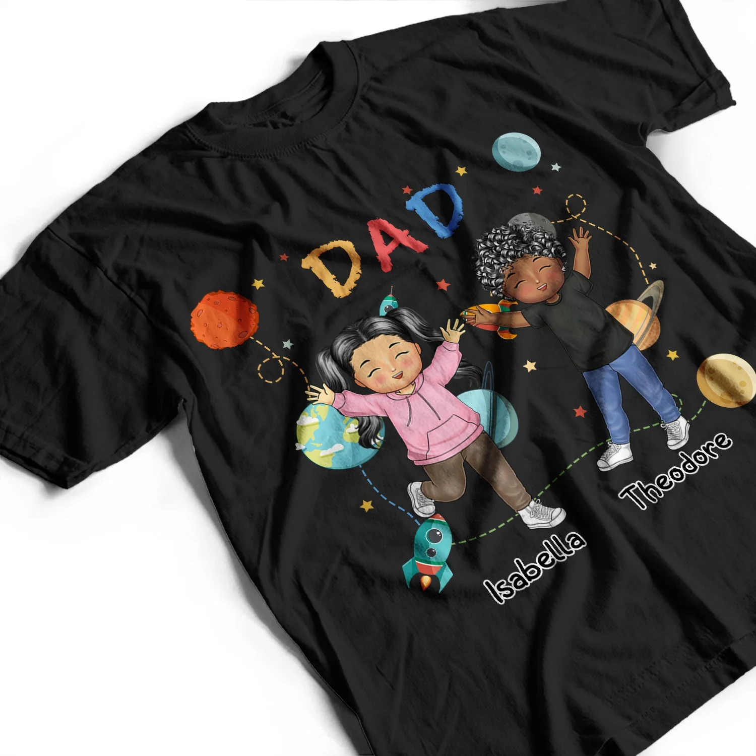 Nana Papa Mommy Daddy - Birthday, Loving Gift For Mother, Father, Grandma, Grandpa - Personalized T Shirt - Image 3