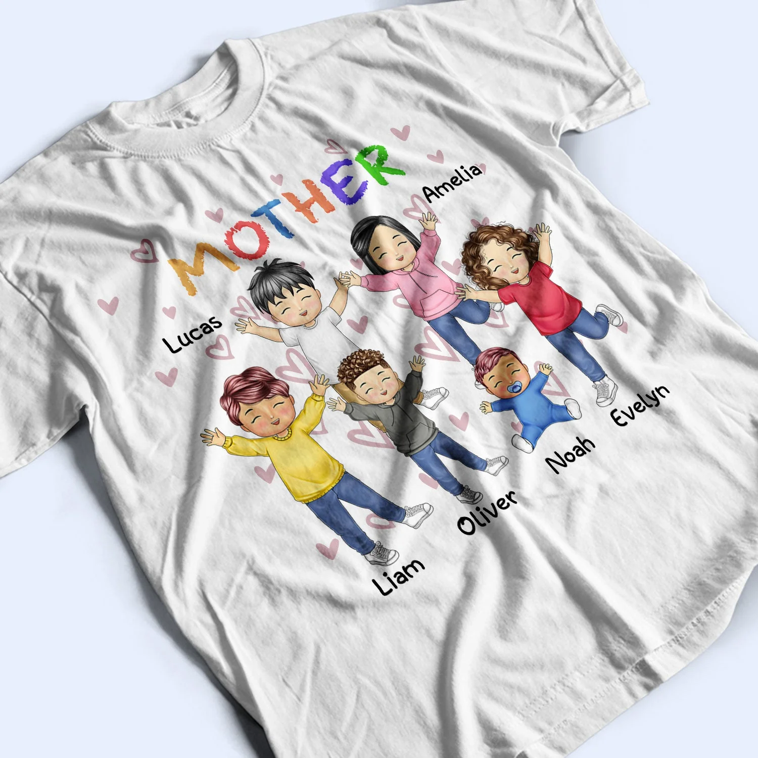 Nana Papa Mommy Daddy - Birthday, Loving Gift For Mother, Father, Grandma, Grandpa - Personalized T Shirt - Image 4