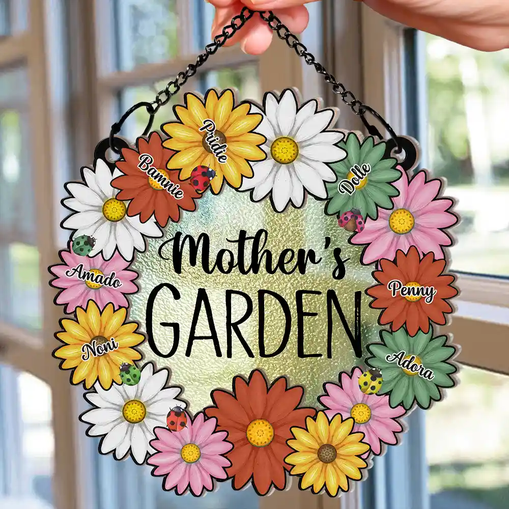 Nana's Garden - Personalized Window Hanging Suncatcher Ornament - Image 2