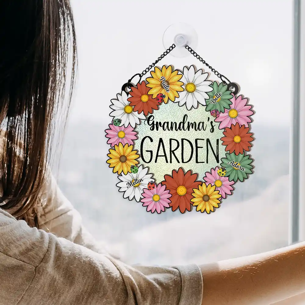 Nana's Garden - Personalized Window Hanging Suncatcher Ornament - Image 4