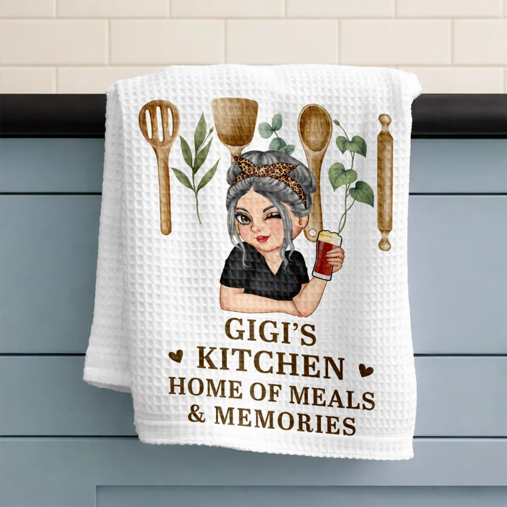 Nana's Kitchen Home Of Meals Memories - Personalized Kitchen Towel - Image 3