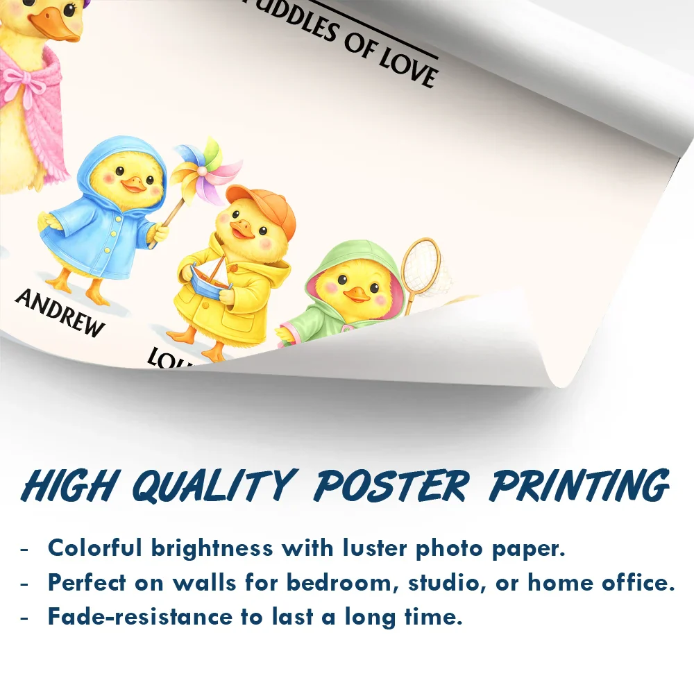 Nanny's Flock With Puddles Of Love - Personalized Poster - Image 5