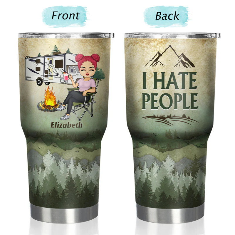 Never Dreamed I'd Grow Up To Be A Super Sexy Camping Lady - Gift For Campers - Personalized Custom 30 Oz Tumbler - Image 3