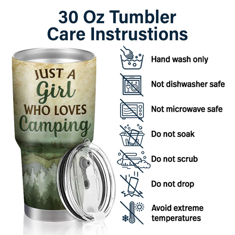 Never Dreamed I'd Grow Up To Be A Super Sexy Camping Lady - Gift For Campers - Personalized Custom 30 Oz Tumbler - Image 5
