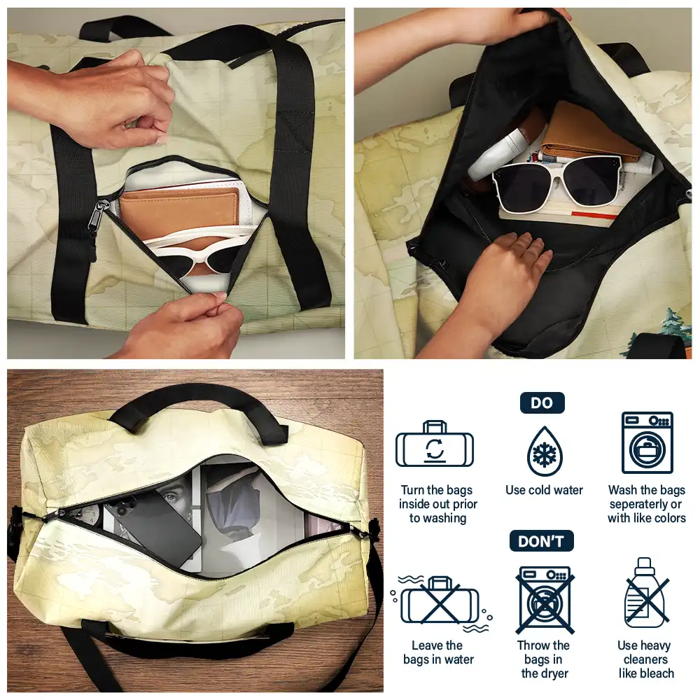 Never Dreamed I'd Grow Up To Be A Super Sexy Camping Lady - Personalized Duffle Bag - Image 5