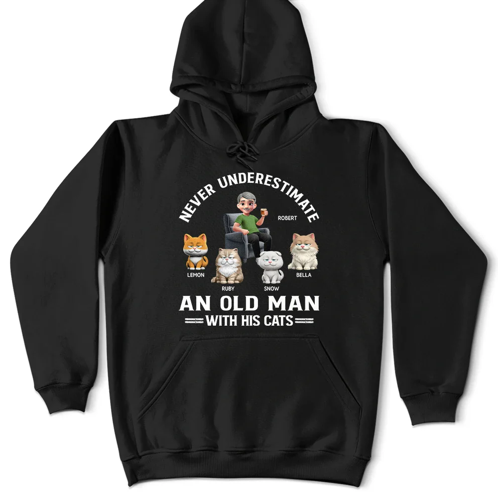 Never Underestimate An Old Man - Personalized T Shirt - Image 4