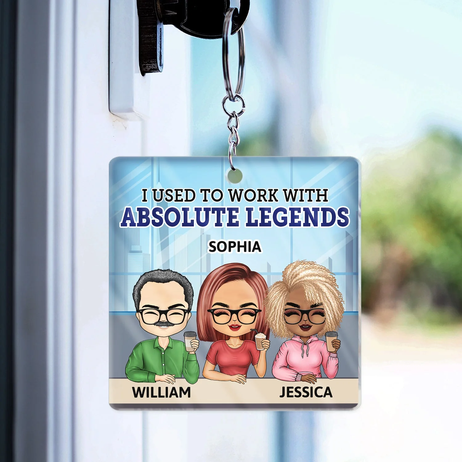 Never Underestimate The Difference You Made - Farewell, Leaving Gifts For Colleagues, Coworkers, Besties - Personalized Custom Acrylic Keychain - Image 3