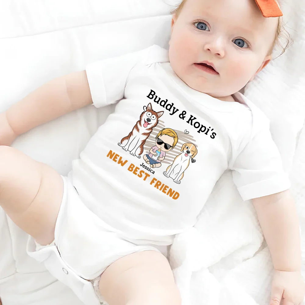 New Best Friend Pet Lovers - Personalized Baby Onesie - Image 5