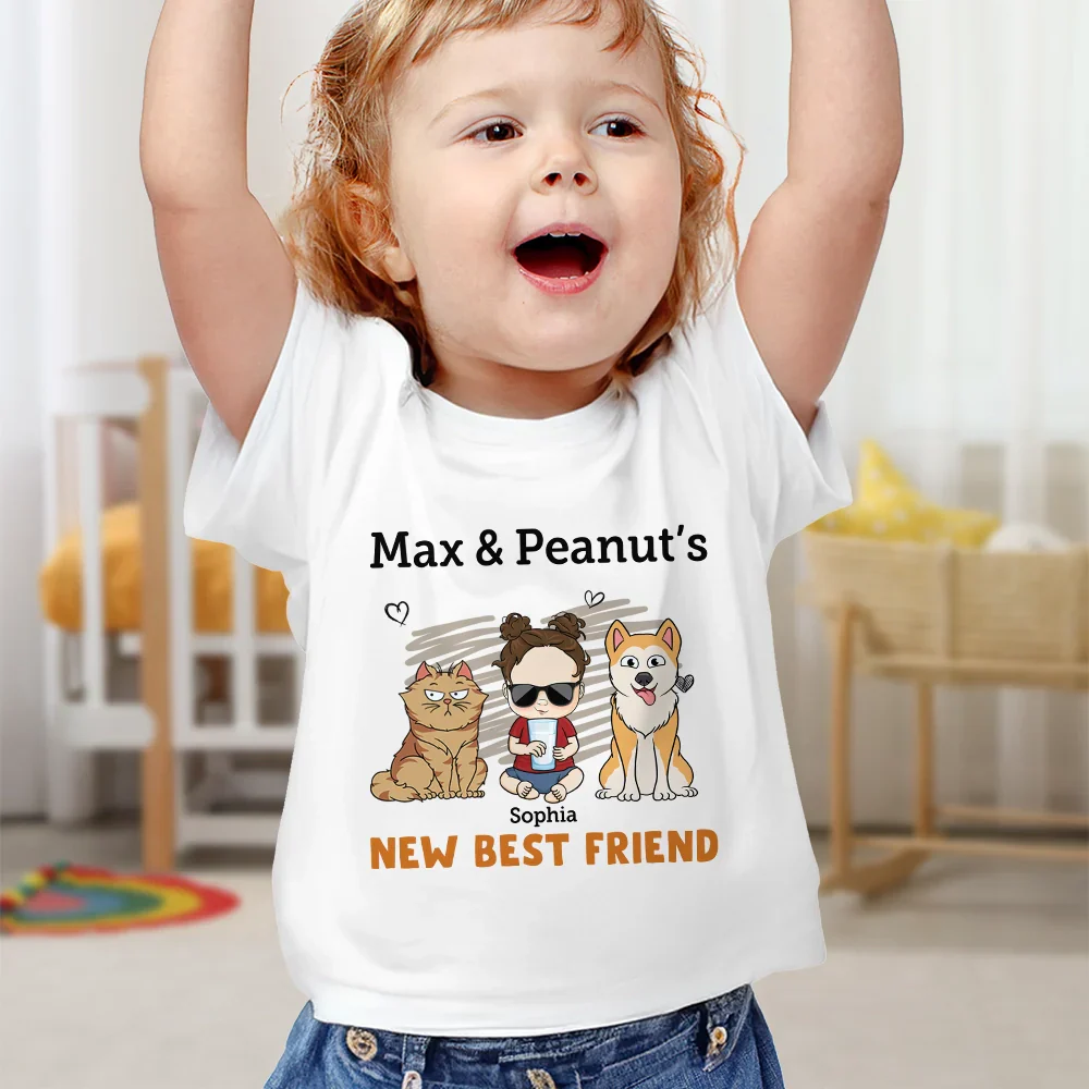 New Best Friend Pet Lovers - Personalized Baby Onesie - Image 6
