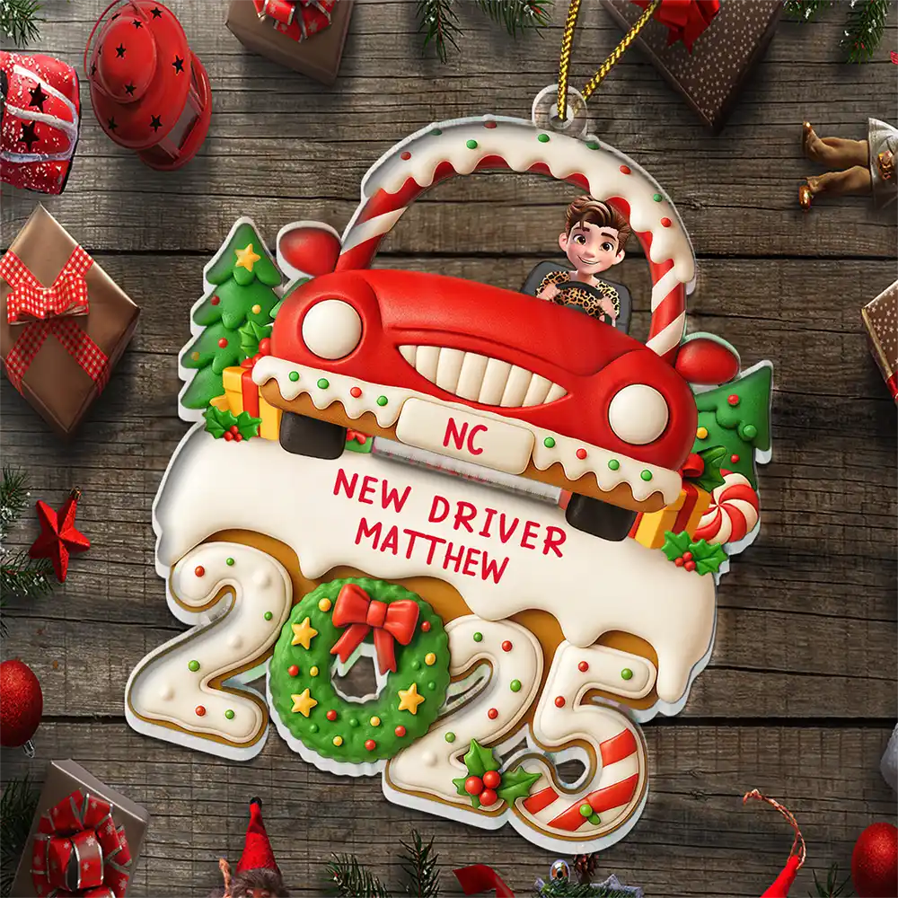 New Driven License - Personalized Custom Shaped Acrylic Ornament - Image 6