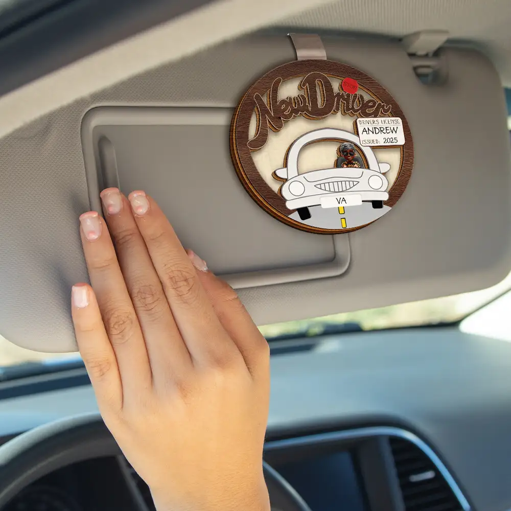 New Driver - Personalized Custom Shaped Car Visor Clip - Image 4