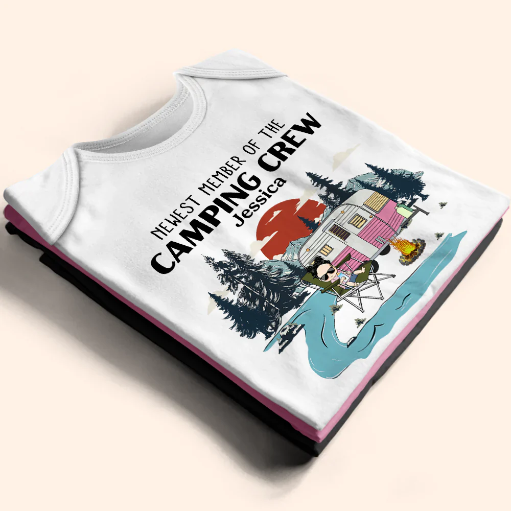 Newest Member Of The Campin Crew - Personalized Baby Onesie - Image 3