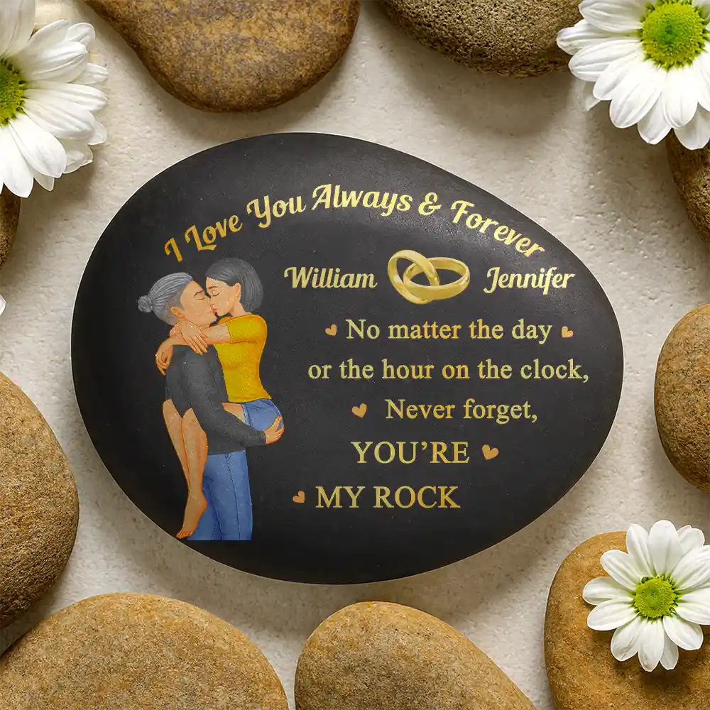 No Matter The Hour On The Clock - Personalized Printed Rock - Image 2