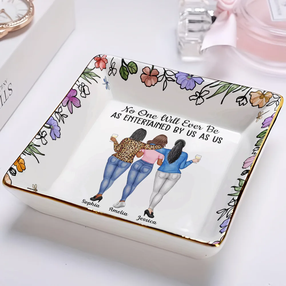 No One Will Ever Be As Entertained By Us As Us Backside Bestie - Personalized Ring Dish - Image 2