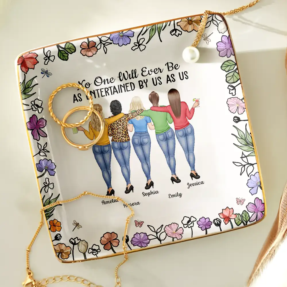 No One Will Ever Be As Entertained By Us As Us Backside Bestie - Personalized Ring Dish - Image 4