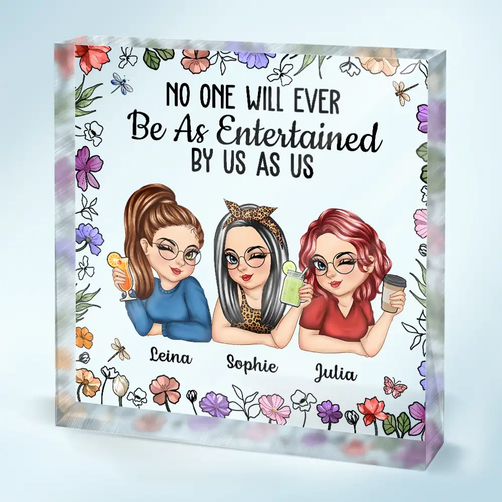 No One Will Ever Be As Entertained By Us As Us - Personalized Square Shaped Acrylic Plaque - Image 2