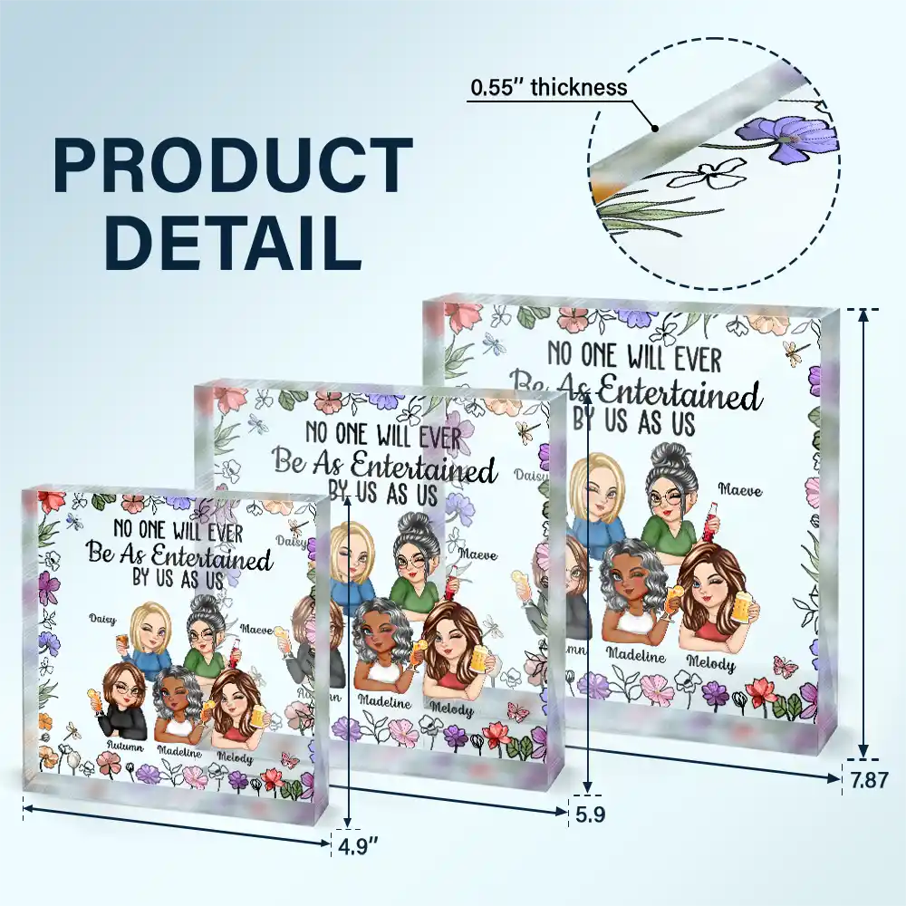 No One Will Ever Be As Entertained By Us As Us - Personalized Square Shaped Acrylic Plaque - Image 5