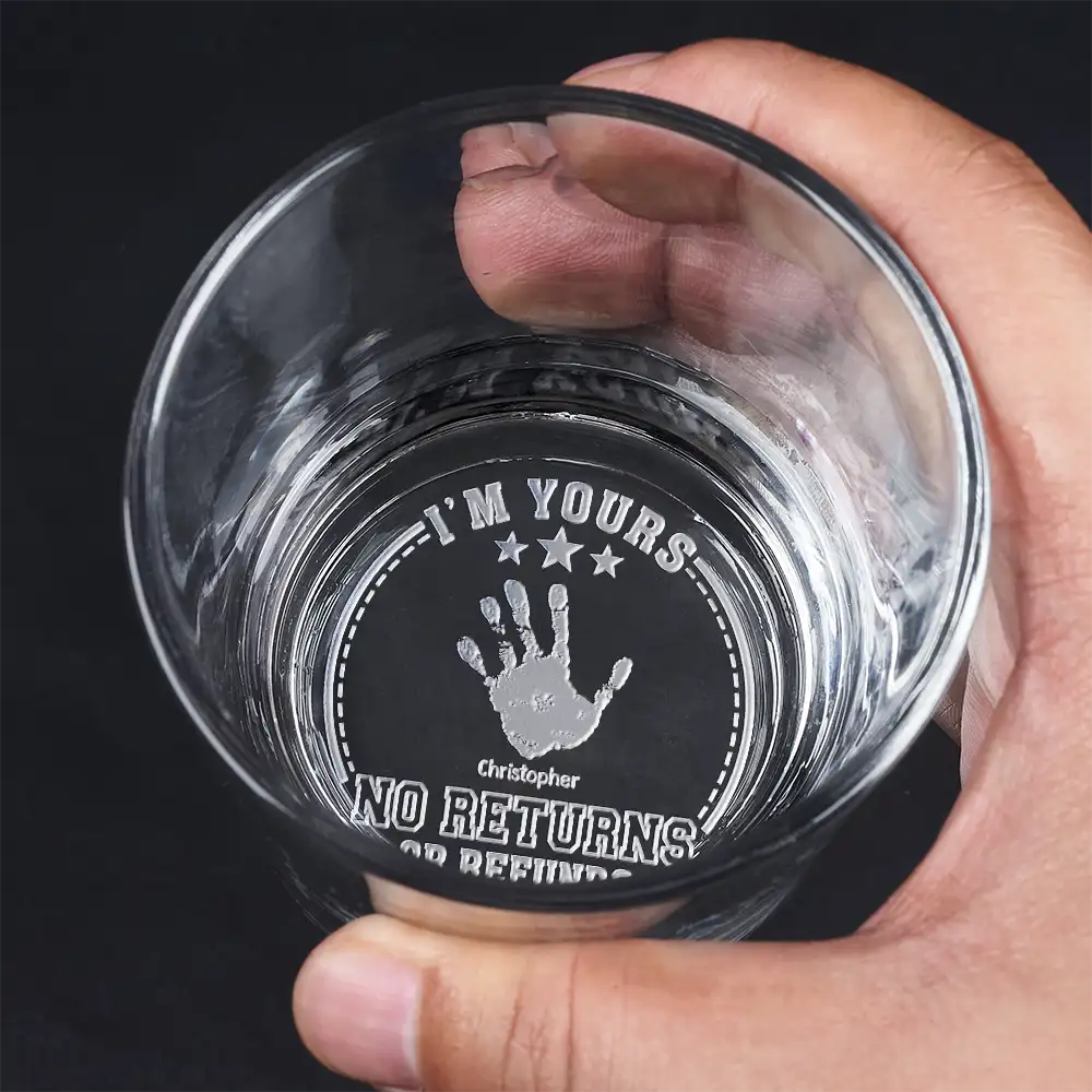 No Returns Or Refunds - Personalized Engraved Whiskey Glass - Image 4
