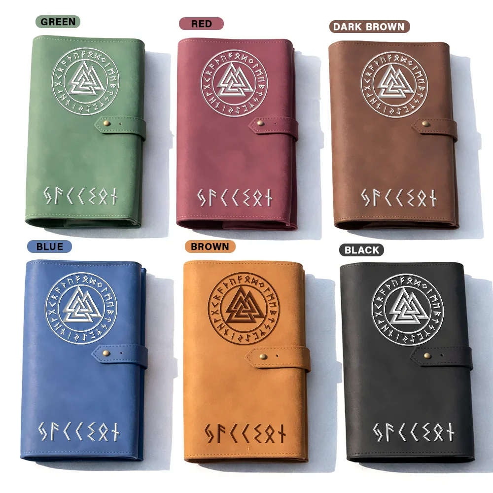 Norse Mythology Viking Runes - Personalized Leather Cable Bag - Image 3