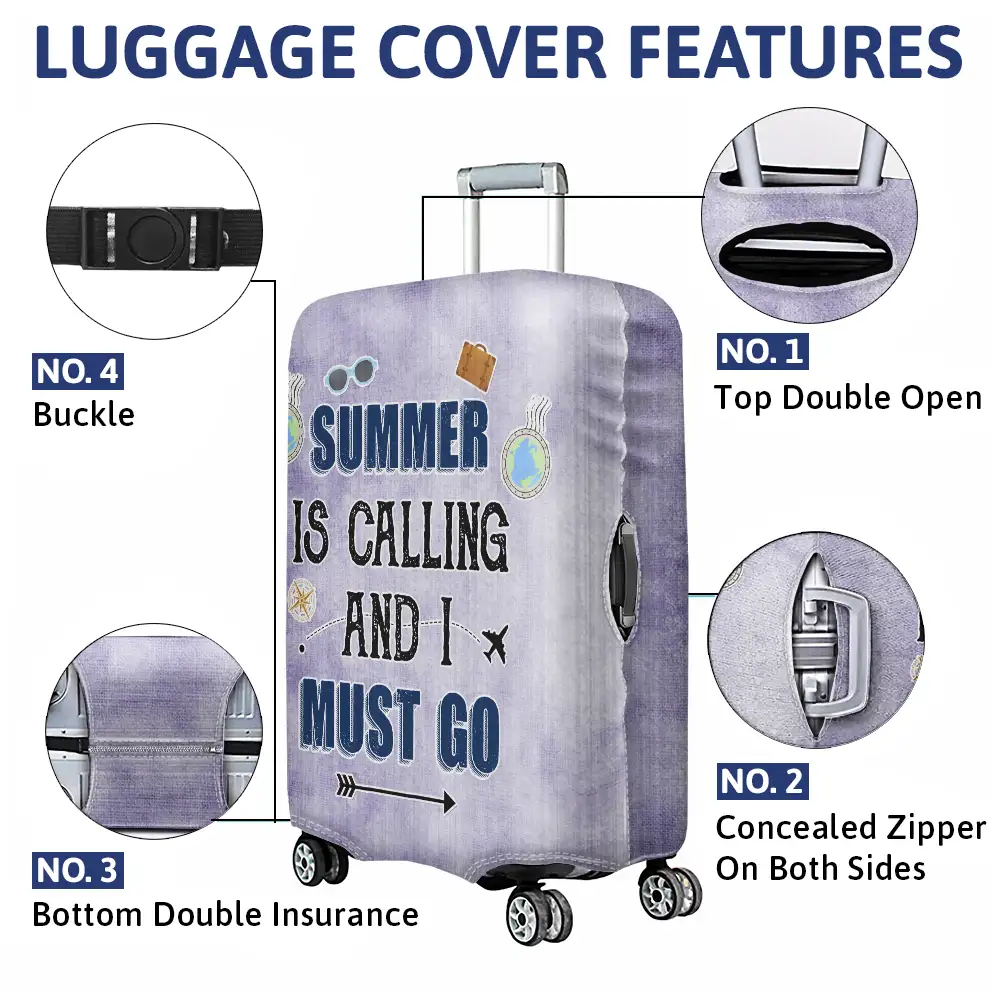 Not All Those Who Wander Are Lost - Personalized Luggage Cover - Image 4