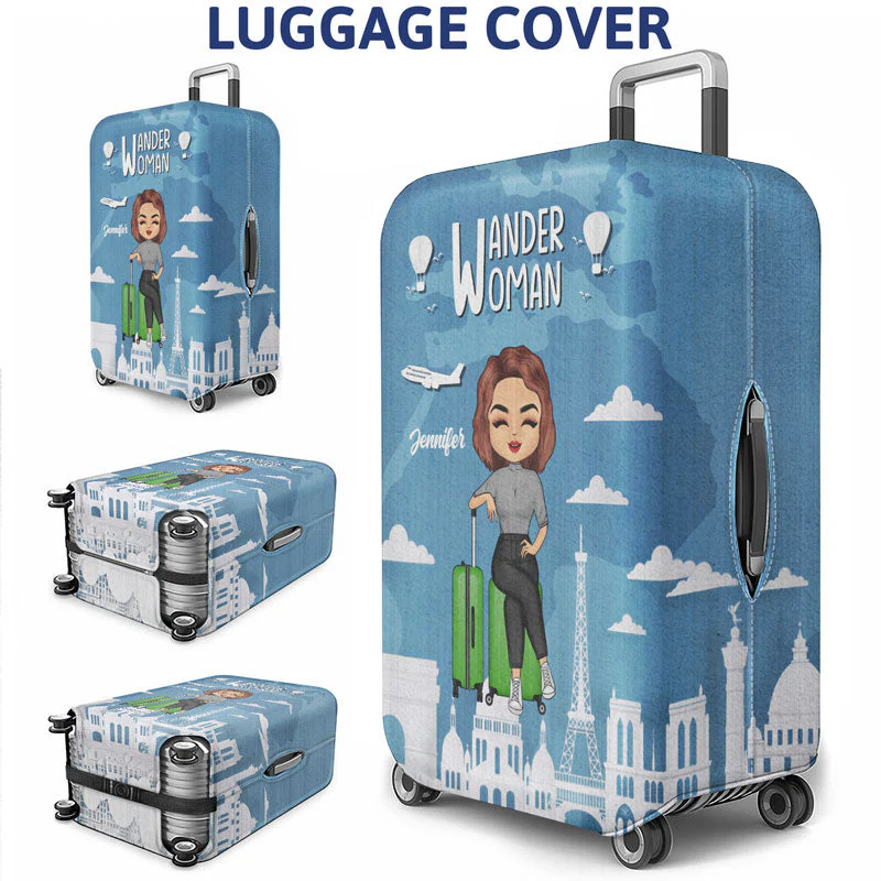 Not All Who Wander Are Lost - Gift For Travel Lovers - Personalized Custom Luggage Cover - Image 3