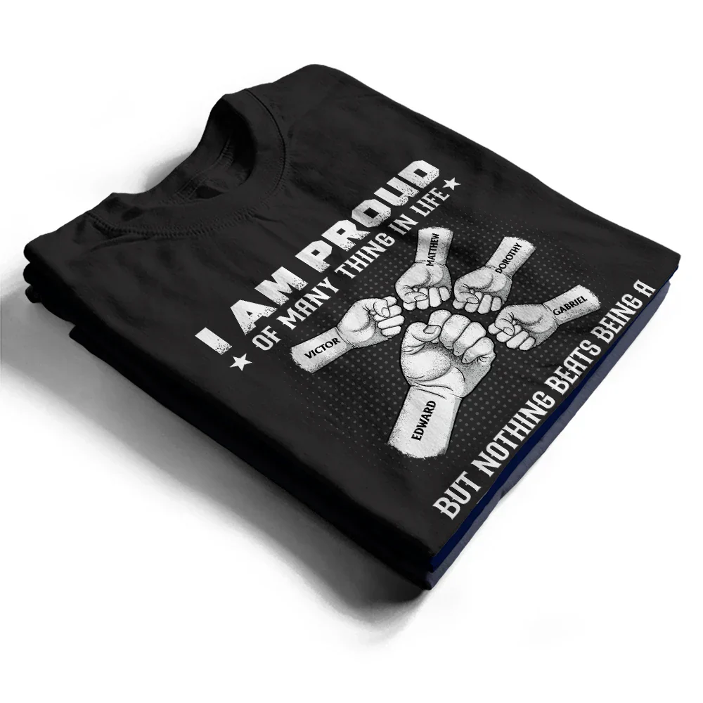 Nothing Beats Being A Grandpa Papa - Personalized T Shirt - Image 2