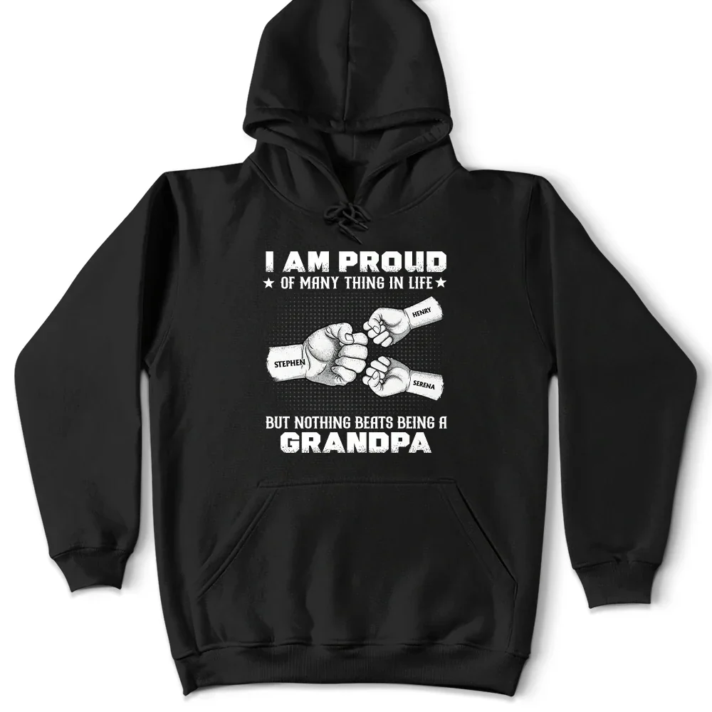 Nothing Beats Being A Grandpa Papa - Personalized T Shirt - Image 5