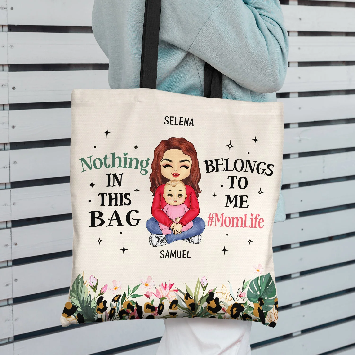 Nothing In This Bag - Gift For Mother - Personalized Zippered Canvas Bag - Image 2