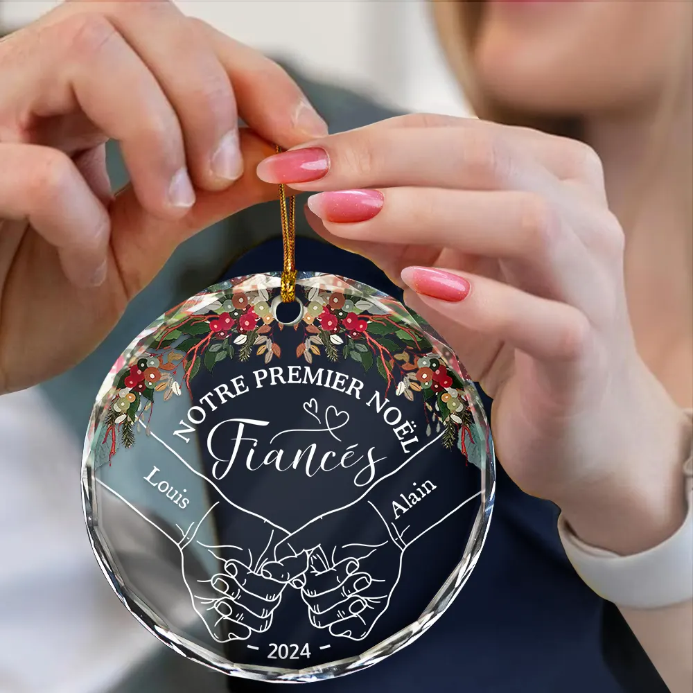 Notre Premier Noël Ensemble - Ornement En Verre Rond Personnalisé - Image 4