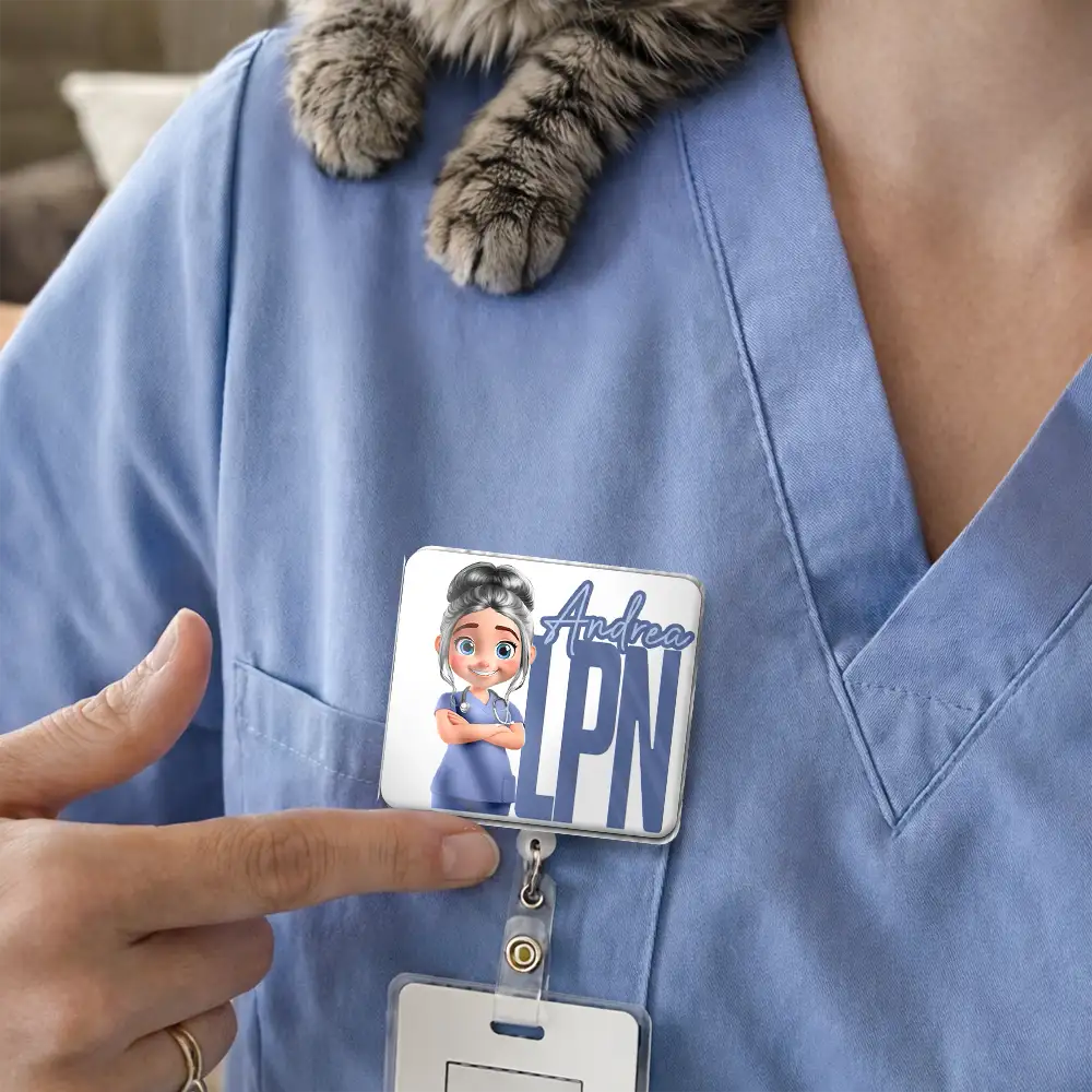 Nurse Life Job Title - Personalized Badge Reel - Image 2