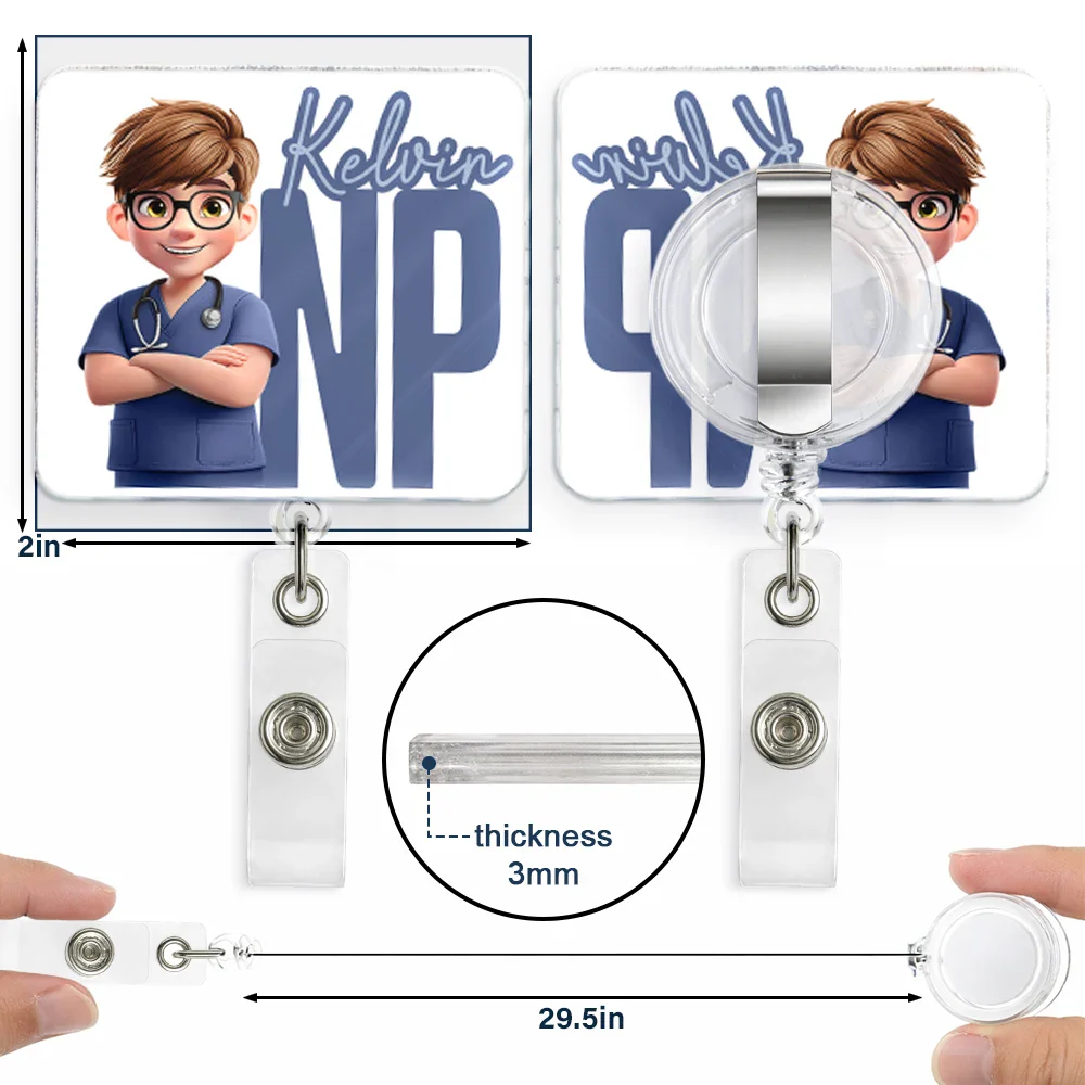 Nurse Life Job Title - Personalized Badge Reel - Image 5