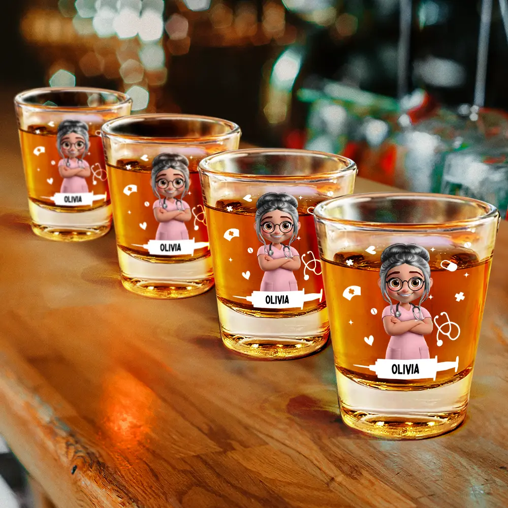 Nurses Need Shots Too - Personalized Shot Glass - Image 4