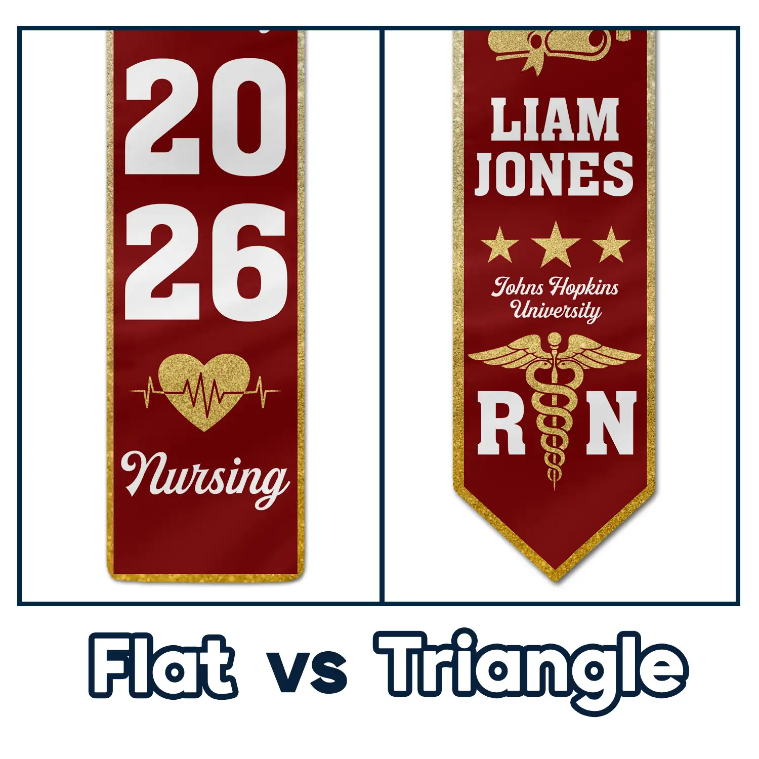 Nursing Flower Graduation - Personalized Stoles - Image 4