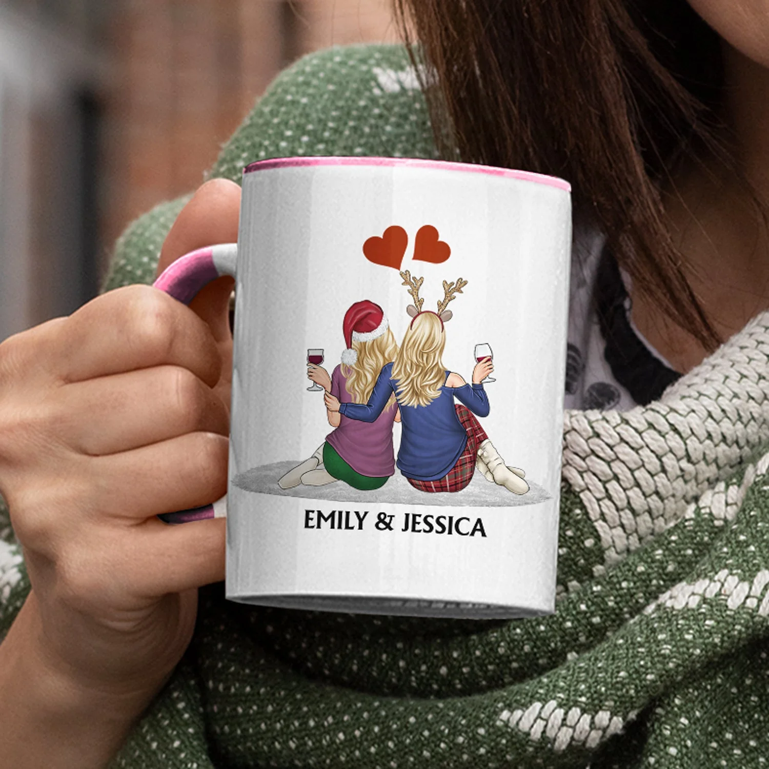 Of All The Weird Things - Anniversary, Loving Gift For Couples, Husband, Wife - Personalized Accent Mug - Image 3