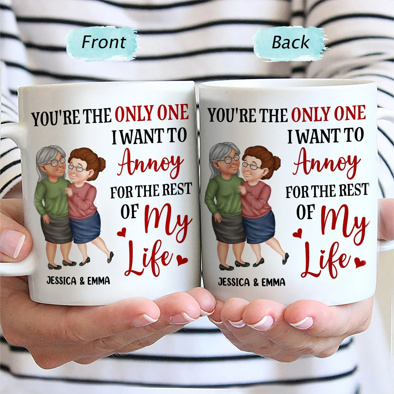 Of All The Weird Things Arm In Arm - Loving, Anniversary Gift For Couples, Husband, Wife - Personalized Mug - Image 2