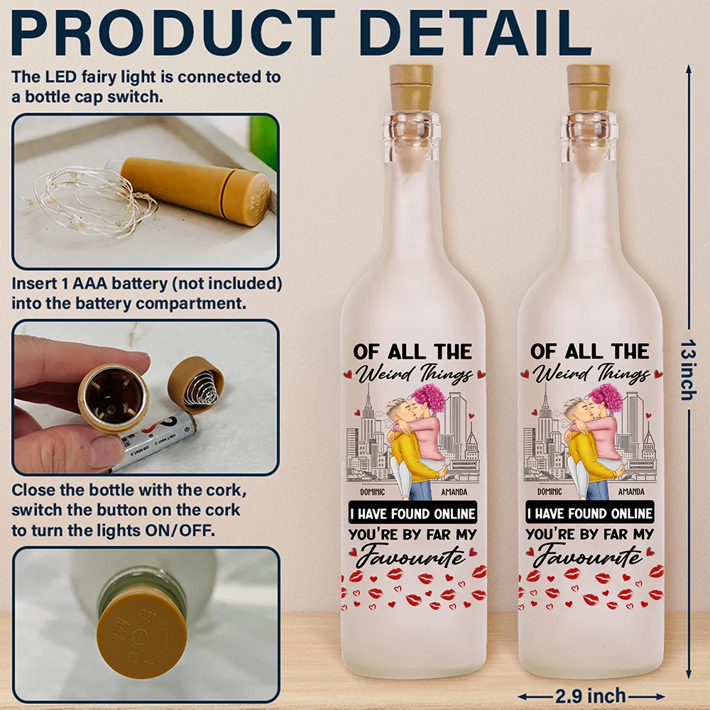 Of All The Weird Things - Personalized Bottle Light - Image 4