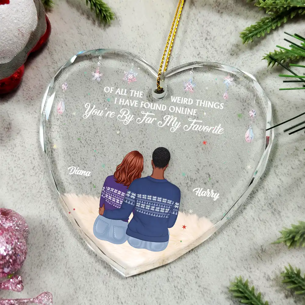 Of All The Weird Things - Personalized Glass Ornament - Image 5
